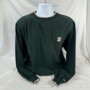 Tommy Hilfiger Golf Green Mesh Pullover Sweatshirt Medium Retro Vintage e logo